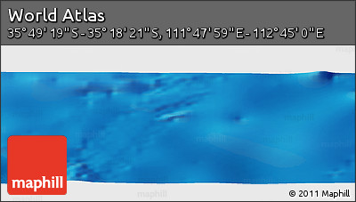 Physical Panoramic Map of the Area around 35° 33' 50" S, 112° 16' 30" E
