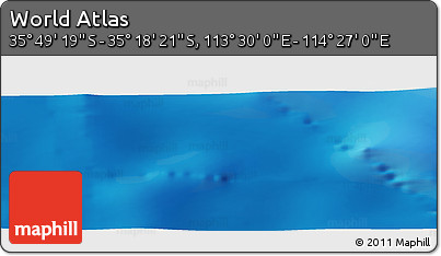 Physical Panoramic Map of the Area around 35° 33' 50" S, 113° 58' 29" E