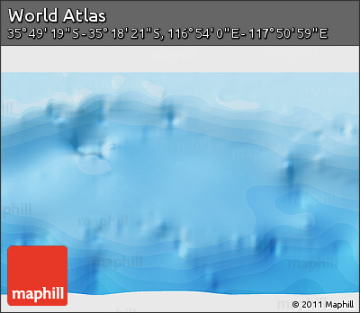 Political 3D Map of the Area around 35° 33' 50" S, 117° 22' 30" E