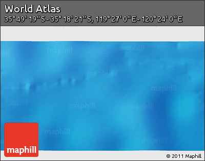 Physical 3D Map of the Area around 35° 33' 50" S, 119° 55' 30" E