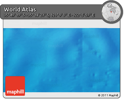 Physical 3D Map of the Area around 35° 33' 50" S, 121° 37' 30" E