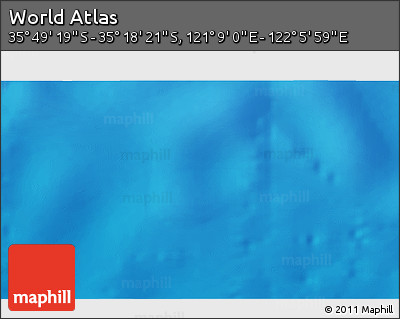 Physical 3D Map of the Area around 35° 33' 50" S, 121° 37' 30" E