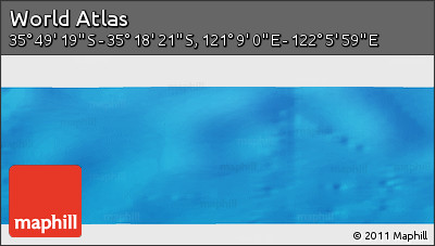 Physical Panoramic Map of the Area around 35° 33' 50" S, 121° 37' 30" E