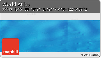 Physical Panoramic Map of the Area around 35° 33' 50" S, 121° 37' 30" E