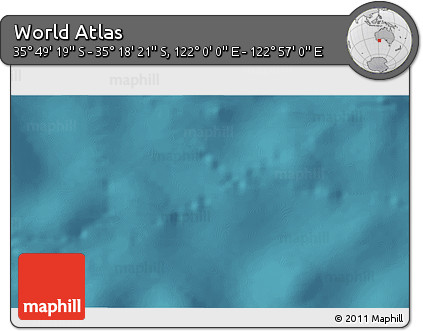 Satellite 3D Map of the Area around 35° 33' 50" S, 122° 28' 29" E