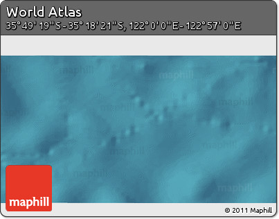 Satellite 3D Map of the Area around 35° 33' 50" S, 122° 28' 29" E