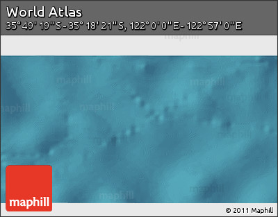 Satellite 3D Map of the Area around 35° 33' 50" S, 122° 28' 29" E