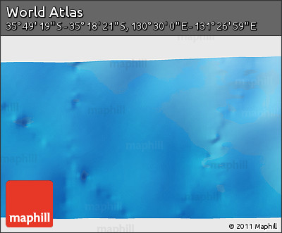 Physical 3D Map of the Area around 35° 33' 50" S, 130° 58' 29" E