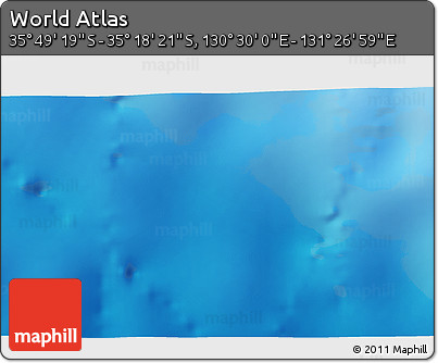 Physical 3D Map of the Area around 35° 33' 50" S, 130° 58' 29" E