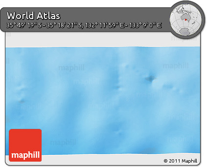 Physical 3D Map of the Area around 35° 33' 50" S, 132° 40' 30" E