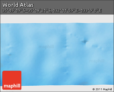 Physical 3D Map of the Area around 35° 33' 50" S, 132° 40' 30" E