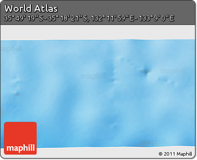 Physical 3D Map of the Area around 35° 33' 50" S, 132° 40' 30" E