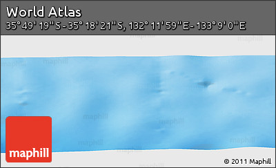 Physical Panoramic Map of the Area around 35° 33' 50" S, 132° 40' 30" E
