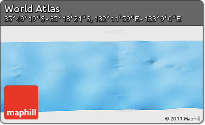 Physical Panoramic Map of the Area around 35° 33' 50" S, 132° 40' 30" E