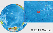 Physical Location Map of the area around 35° 33' 50" S, 134° 13' 29" W