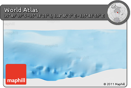 Physical Panoramic Map of the Area around 35° 33' 50" S, 135° 13' 29" E