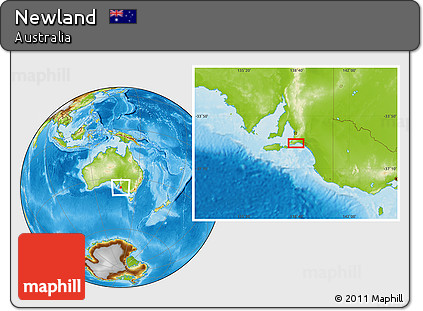 Physical Location Map of Newland