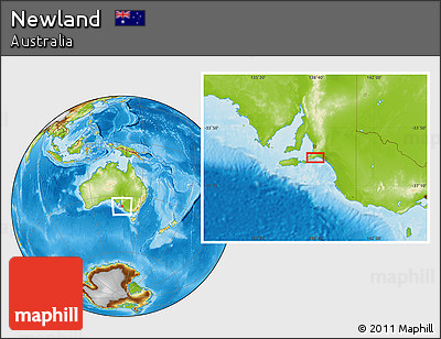 Physical Location Map of Newland