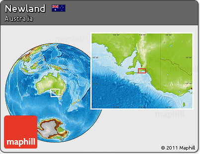 Physical Location Map of Newland