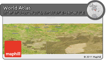 Satellite Panoramic Map of the Area around 35° 33' 50" S, 140° 19' 29" E