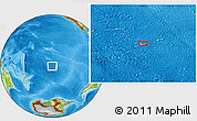 Physical Location Map of the area around 35° 33' 50" S, 140° 10' 30" W