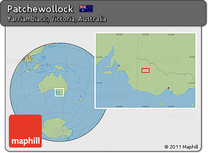 Savanna Style Location Map of Patchewollock