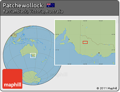 Savanna Style Location Map of Patchewollock