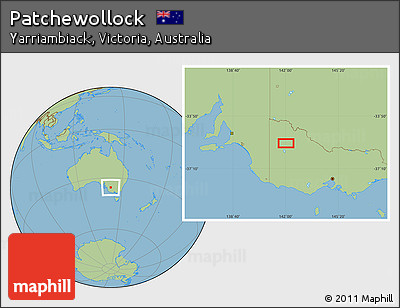 Savanna Style Location Map of Patchewollock