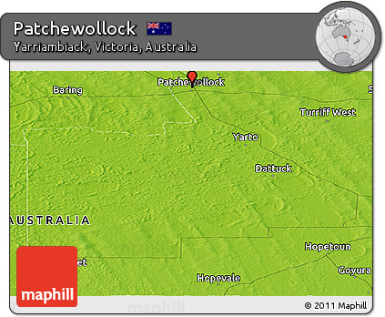Physical Panoramic Map of Patchewollock