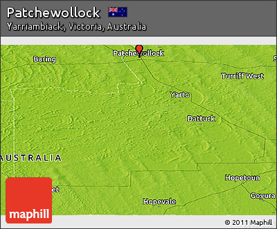 Physical Panoramic Map of Patchewollock