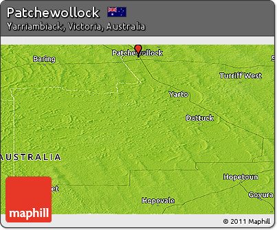 Physical Panoramic Map of Patchewollock