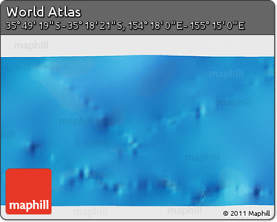 Physical 3D Map of the Area around 35° 33' 50" S, 154° 46' 30" E