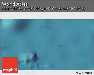 Satellite 3D Map of the Area around 35° 33' 50" S, 156° 28' 29" E