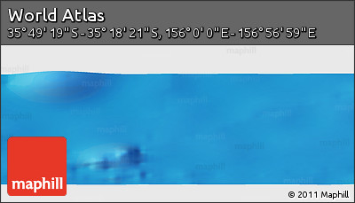 Physical Panoramic Map of the Area around 35° 33' 50" S, 156° 28' 29" E