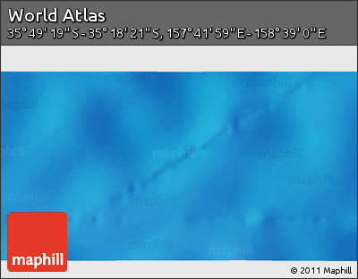 Physical 3D Map of the Area around 35° 33' 50" S, 158° 10' 30" E