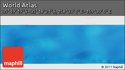 Physical Panoramic Map of the Area around 35° 33' 50" S, 159° 1' 30" E