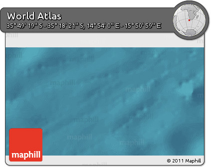 Satellite 3D Map of the Area around 35° 33' 50" S, 15° 22' 30" E