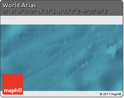 Satellite 3D Map of the Area around 35° 33' 50" S, 15° 22' 30" E