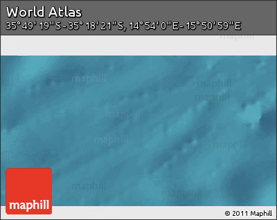 Satellite 3D Map of the Area around 35° 33' 50" S, 15° 22' 30" E