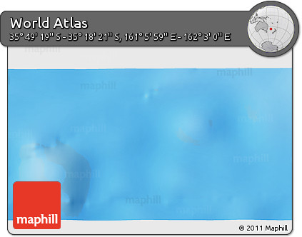 Physical 3D Map of the Area around 35° 33' 50" S, 161° 34' 29" E
