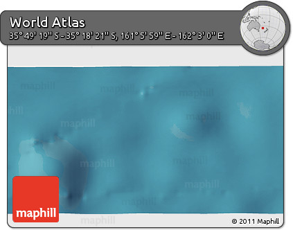 Satellite 3D Map of the Area around 35° 33' 50" S, 161° 34' 29" E