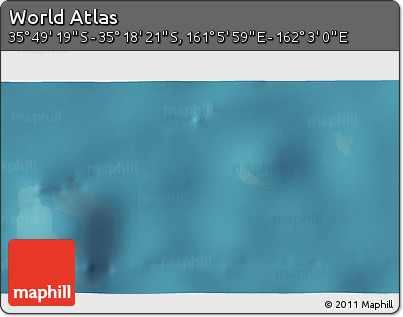 Satellite 3D Map of the Area around 35° 33' 50" S, 161° 34' 29" E