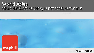 Physical Panoramic Map of the Area around 35° 33' 50" S, 161° 34' 29" E
