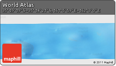 Physical Panoramic Map of the Area around 35° 33' 50" S, 161° 34' 29" E