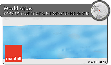 Physical Panoramic Map of the Area around 35° 33' 50" S, 162° 25' 30" E