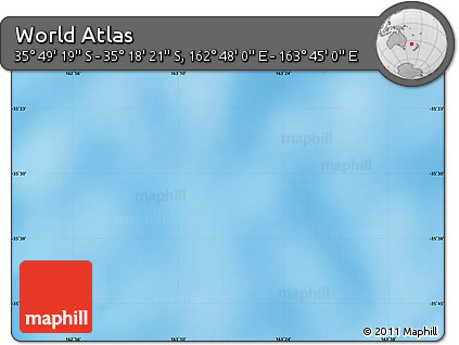 Physical Map of the Area around 35° 33' 50" S, 163° 16' 30" E