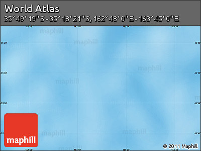 Physical Map of the Area around 35° 33' 50" S, 163° 16' 30" E