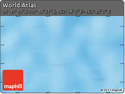 Physical Map of the Area around 35° 33' 50" S, 163° 16' 30" E
