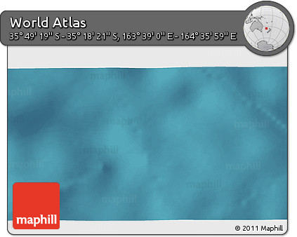 Satellite 3D Map of the Area around 35° 33' 50" S, 164° 7' 30" E