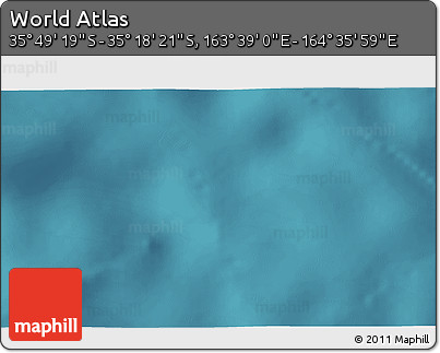 Satellite 3D Map of the Area around 35° 33' 50" S, 164° 7' 30" E